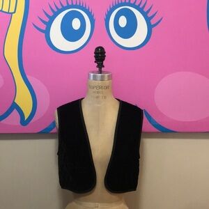 Anthony Muto AM / PM Black Quilted Cropped Vest